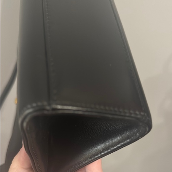 **SOLD** Dior Black Satchel with Gold-Tone Clasp Vintage - Picture 4 of 10